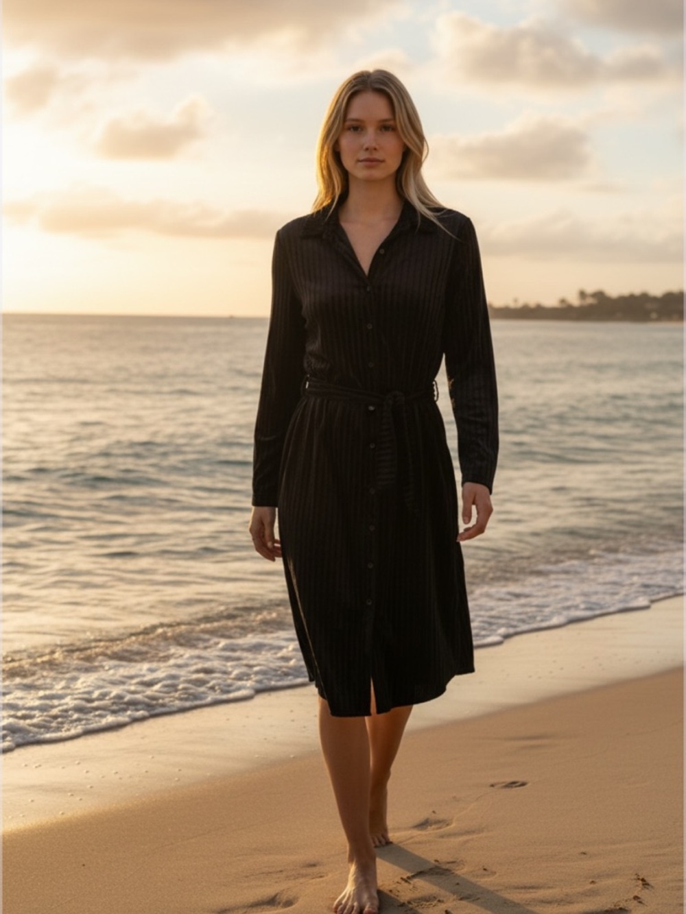 Flash Sale!🥶❄️House of Harlow Black Silver Striped Dress